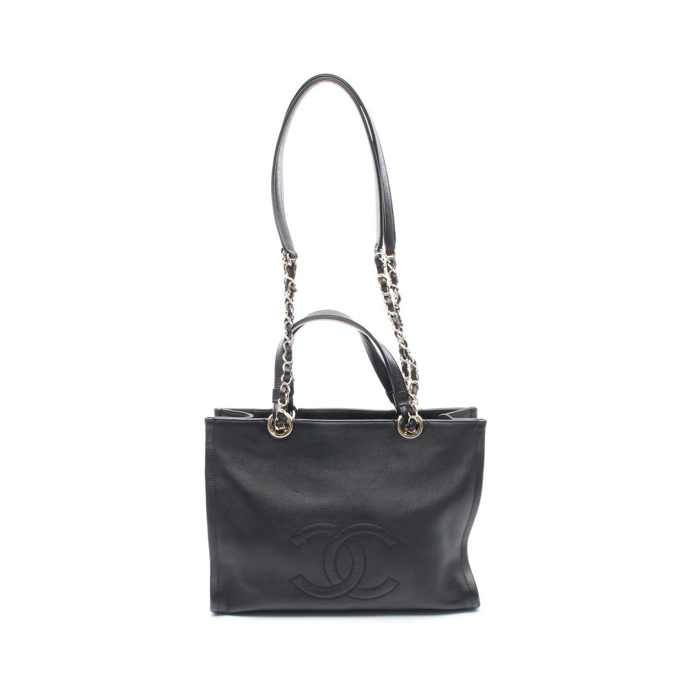 Chanel Coco Mark Shoulder Bag Leather Black